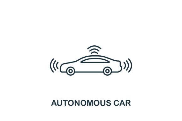 Autonomous Car Icon: Graphics and Icons for Modern Design