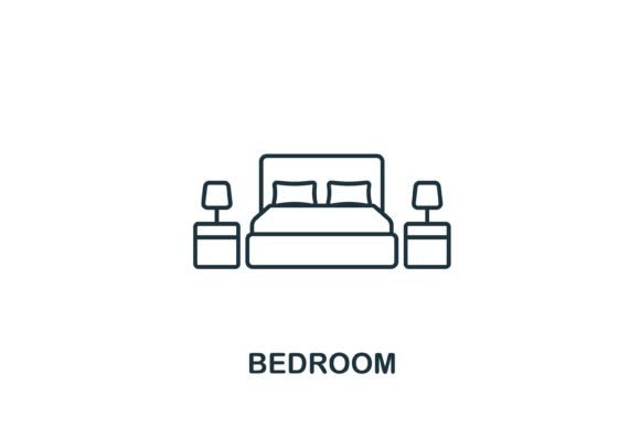 Bedroom Icon: Graphics and Icons for Clean Design