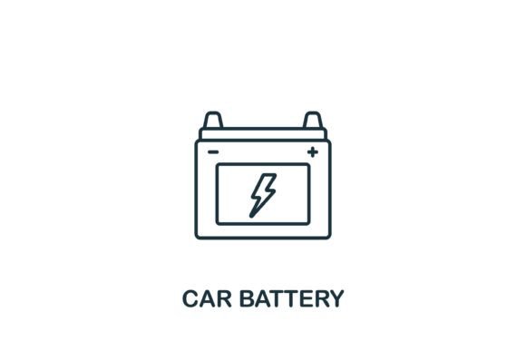 Car Battery Icon: Graphics and Icons for Design Projects