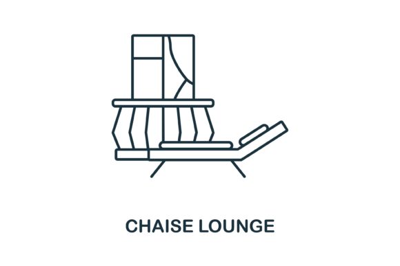 Chaise Lounge Icon: Graphics and Icons for Digital Sellers