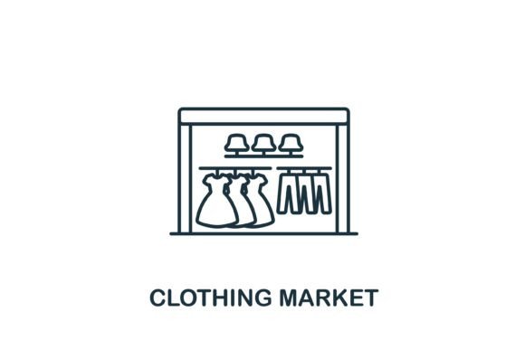 Clothing Market Icon: Graphics and Icons for Real Publishing
