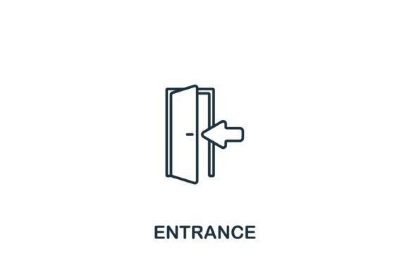 Entrance Icon: Graphics and Icons for Modern Design