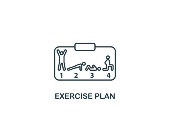 Exercise Plan Icon Graphics and Icons