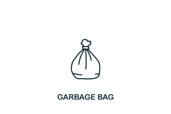 Garbage Bag Icon Graphics and Icons