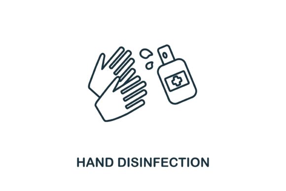 Hand Disinfection Icon Graphics and Icons