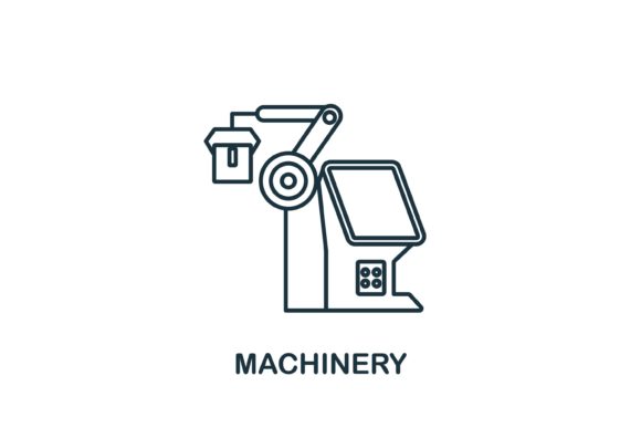 Machinery Icon: Graphics and Icons for Professional Design