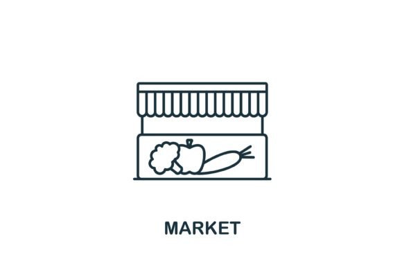 Market Icon: Graphics and Icons for Small Business