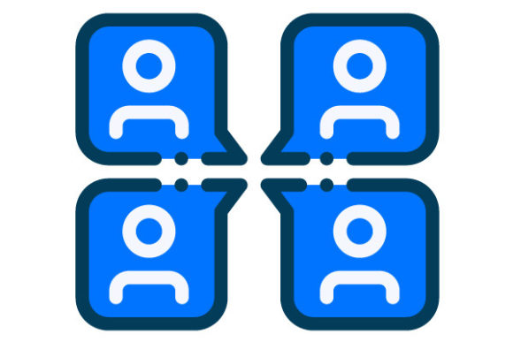 Meeting Filled Line Icon Graphics and Icons