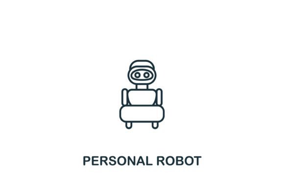 Personal Robot Icon: Graphics and Icons for Modern Design