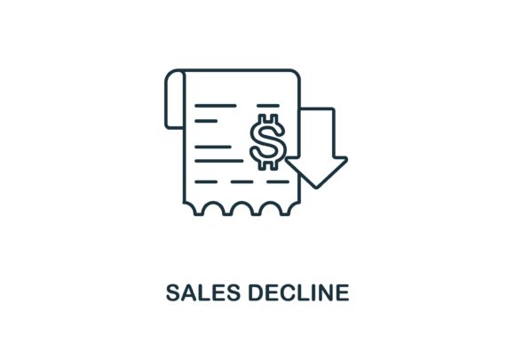 Sales Decline Icon: Graphics and Icons for Branding