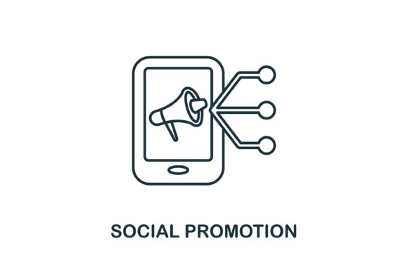 Social Promotion Icon: Graphics and Icons for Local Business