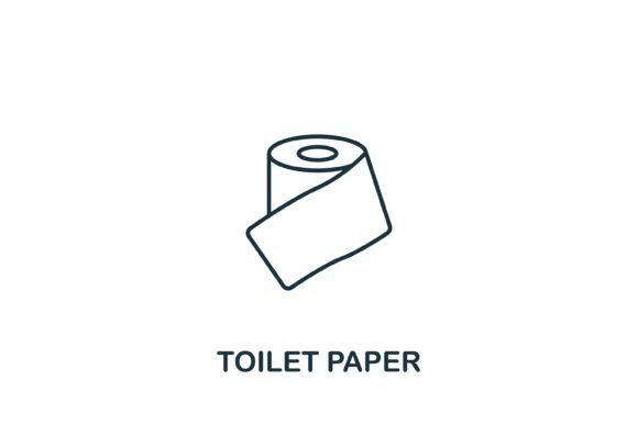 Toilet Paper Icon: Graphics & Icons for Digital Sellers