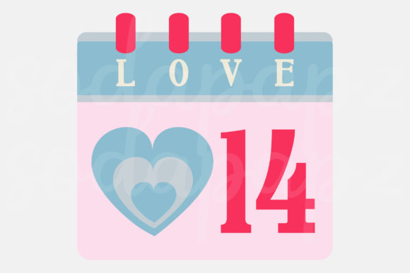 Valentines - Calendar 4: Graphics & Icons for Digital Sellers