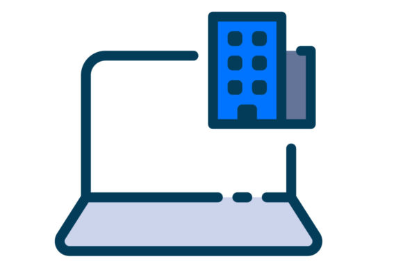 Virtual Office Filled Line Graphics and Icons