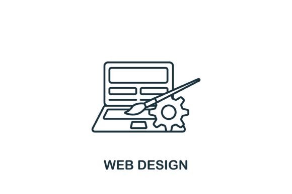 Website Management Icon for Graphics and Icons