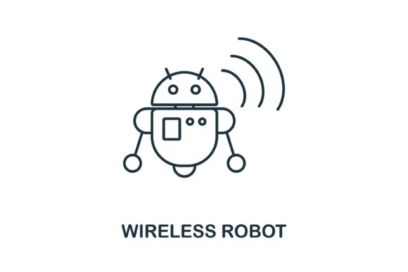 Wireless Robot Icon Graphics and Icons